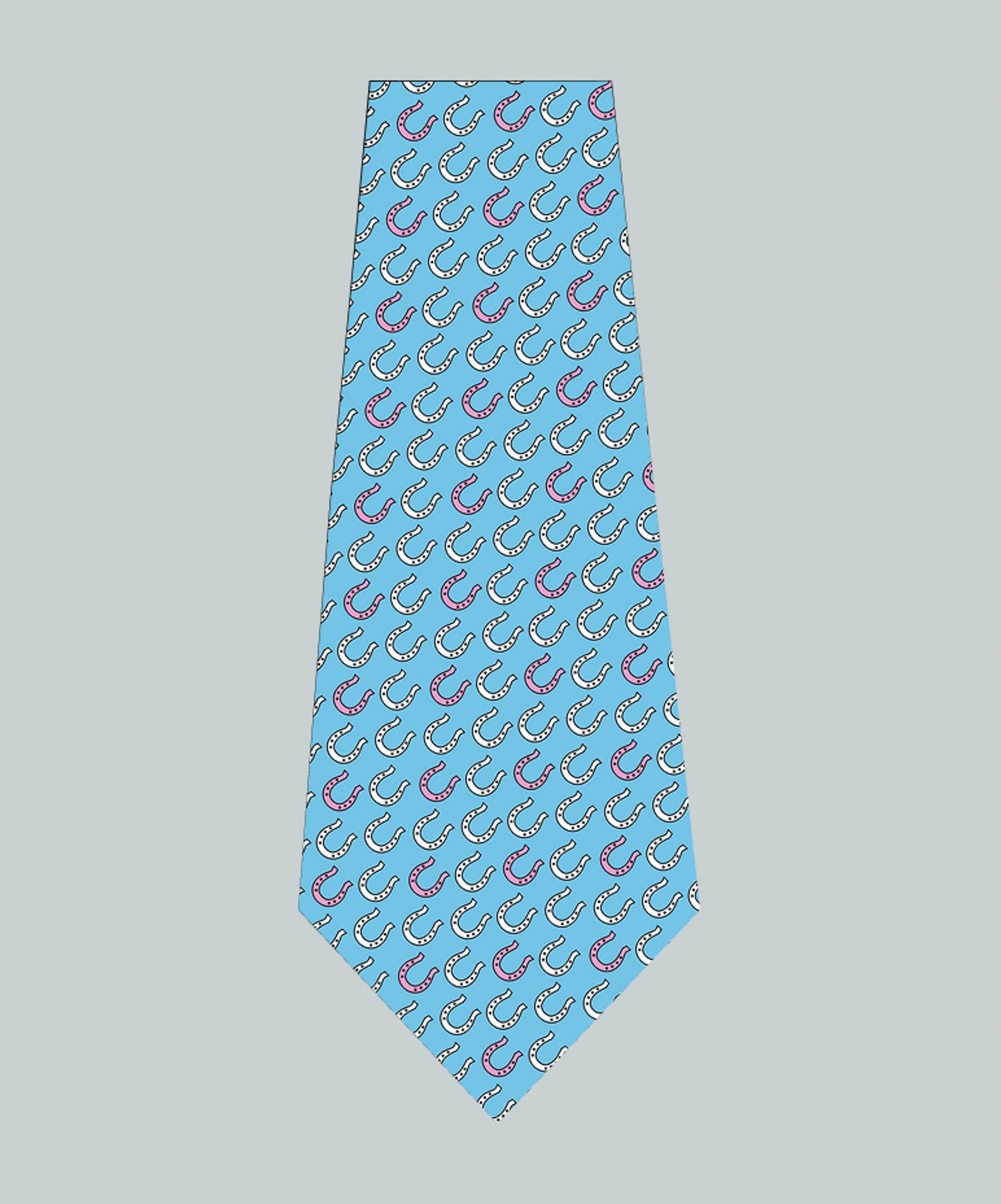 Horseshoe Blue Tie
